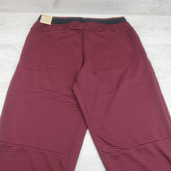 Nike Pro Dri-FIT Fleece Fitness Pants Men's Size Medium Maroon Black NEW - Picture 6 of 13